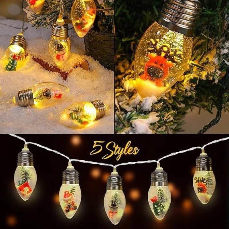 Indoor Outdoor Battery Operated Christmas Globe String Lights