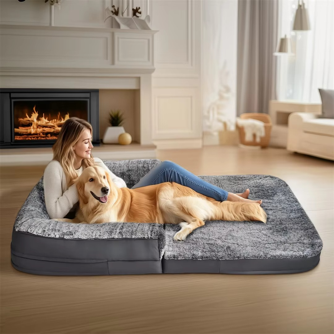 Large Plush Orthopedic Dog Mattress Bed