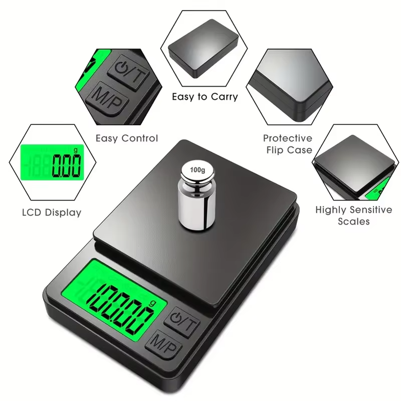 Portable Accurate Digital Scale with Backlit Display