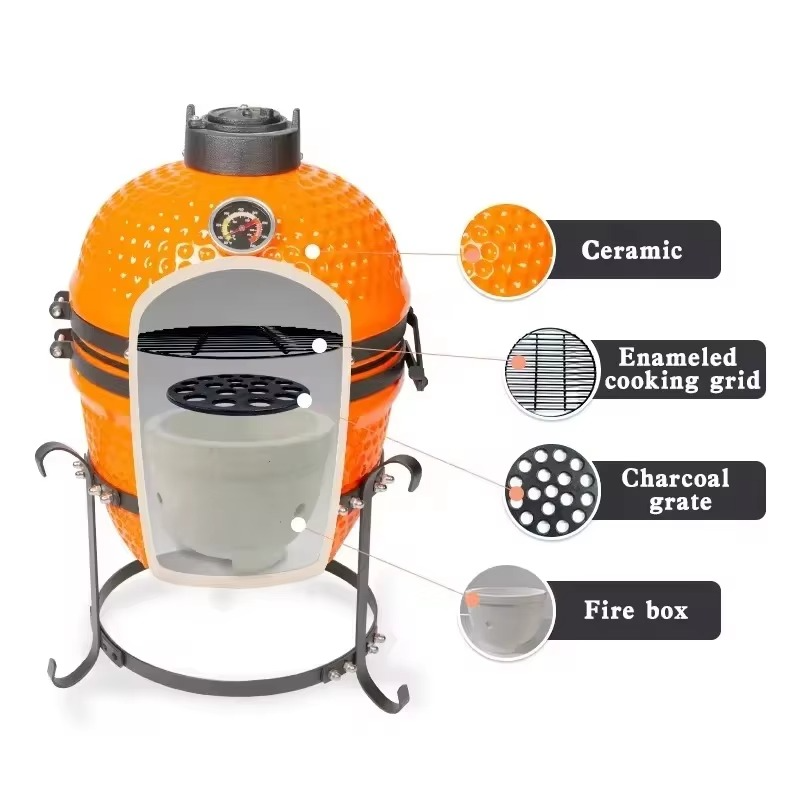 Compact Outdoor Charcoal BBQ Grill for Camping
