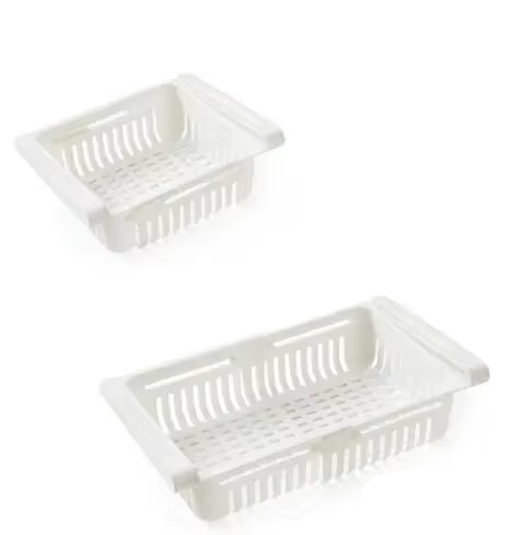 Space Saving Fridge Storage Shelf for Organized Kitchen