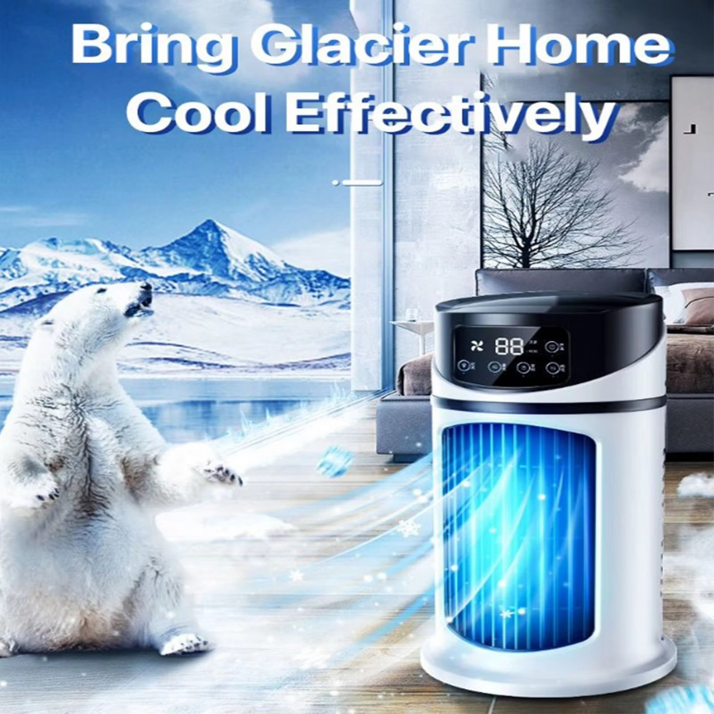 Compact USB Air Conditioner Fan with Filter