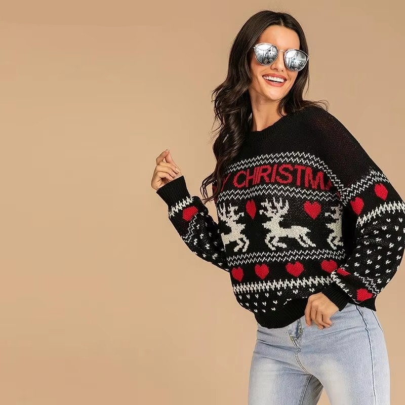 Soft Relaxed Fit Women's Crew Neck Sweater