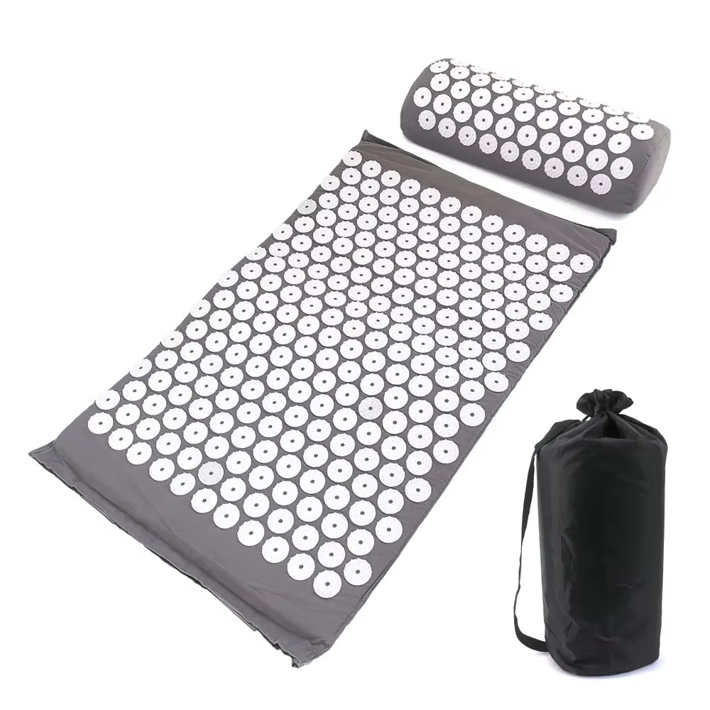 Relaxing Foam Massage Mat and Pillow Set for Back Pain Relief
