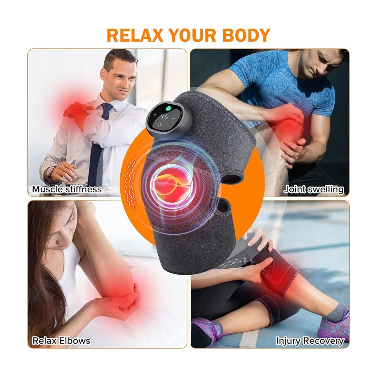 Compact Knee Warmer 3 in 1 Vibration Heat Therapy Massager