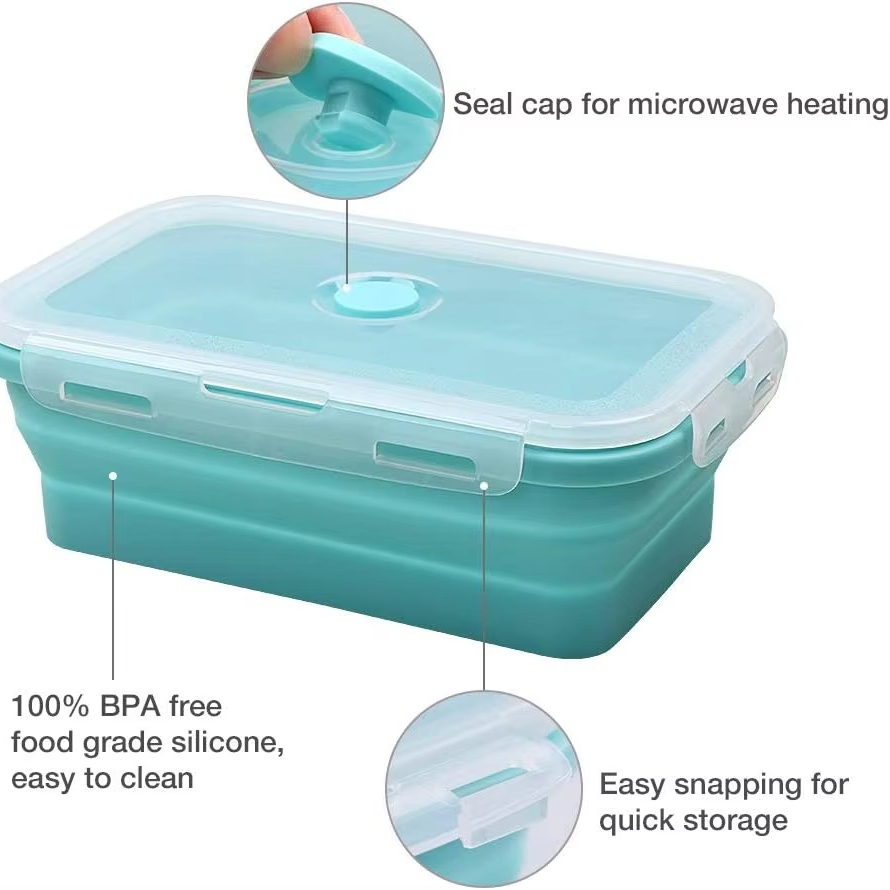Space Saving Silicone Kitchen Containers 3 Piece Set