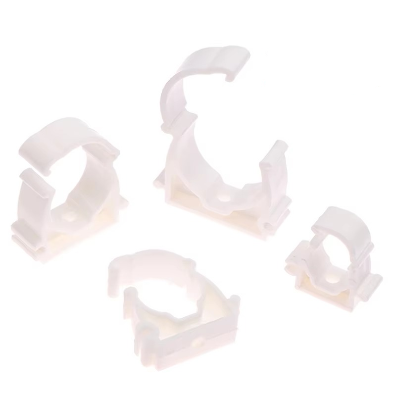 Durable PPR Pipe Clamp Sets with Safety Covers, 20 Pack