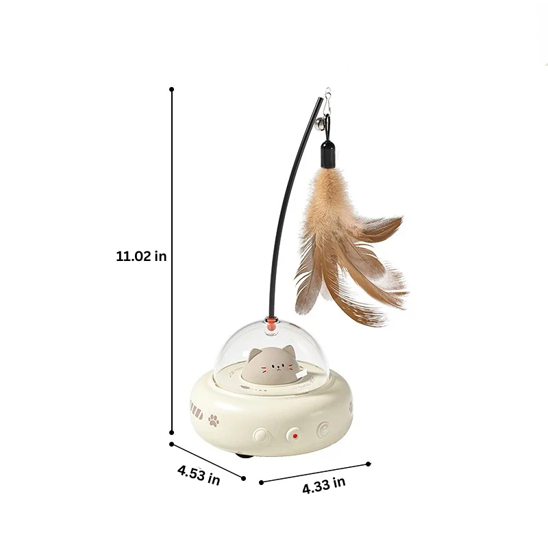 Fun Interactive Laser Cat Toy with Feathers