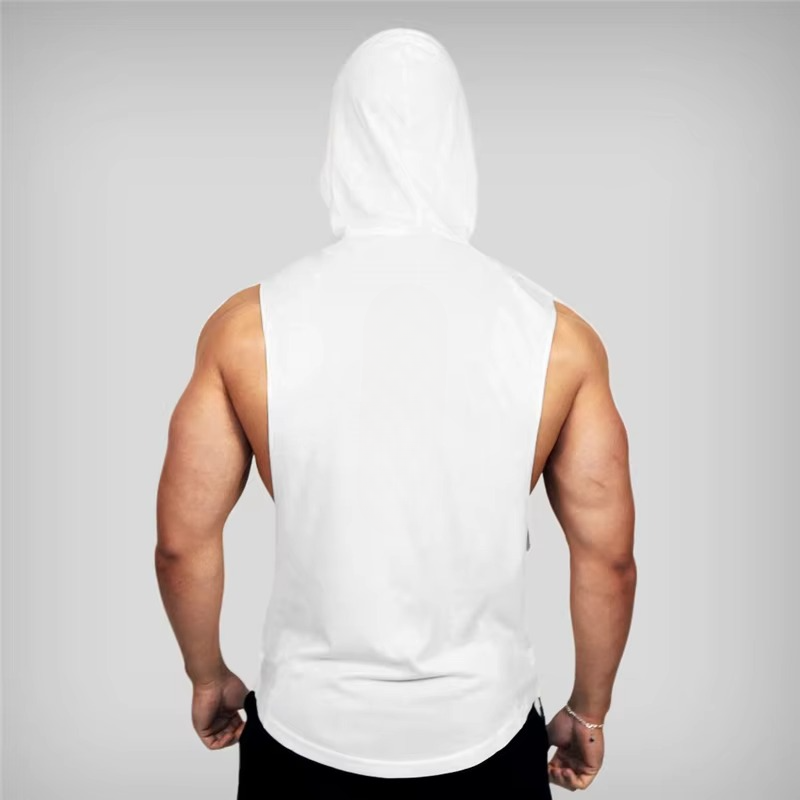 Men's Breathable Athletic Hooded Tank Top