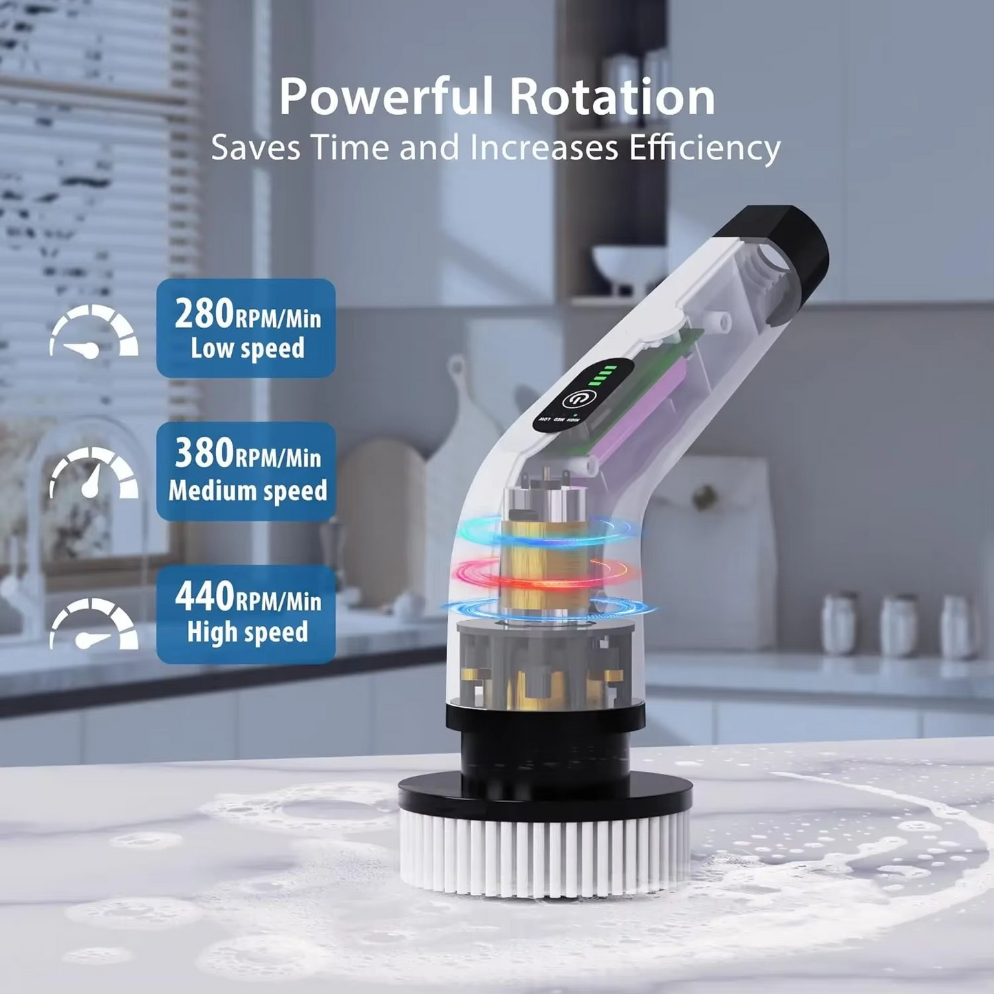 Powerful Rechargeable Cleaning Brush for Home and Floors