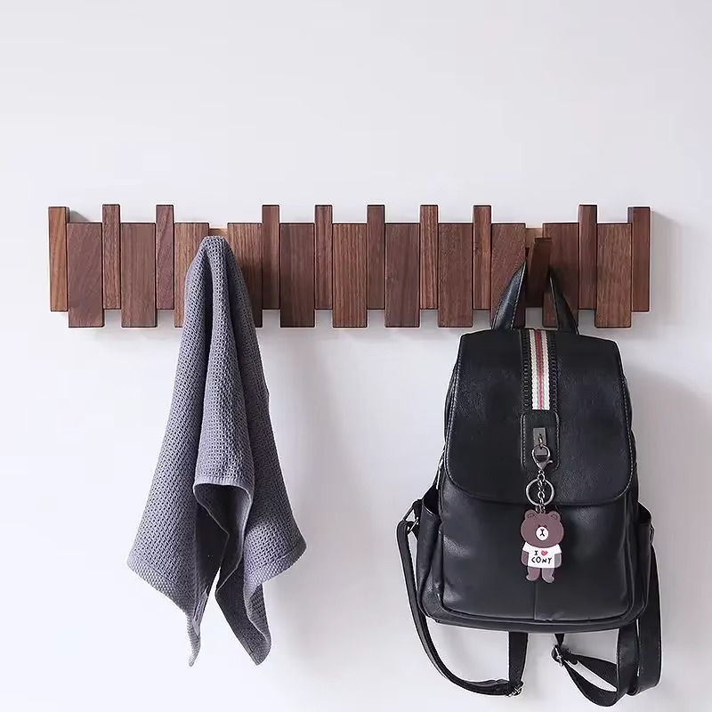 Sturdy Wooden Entryway Coat Hook Wall Mount