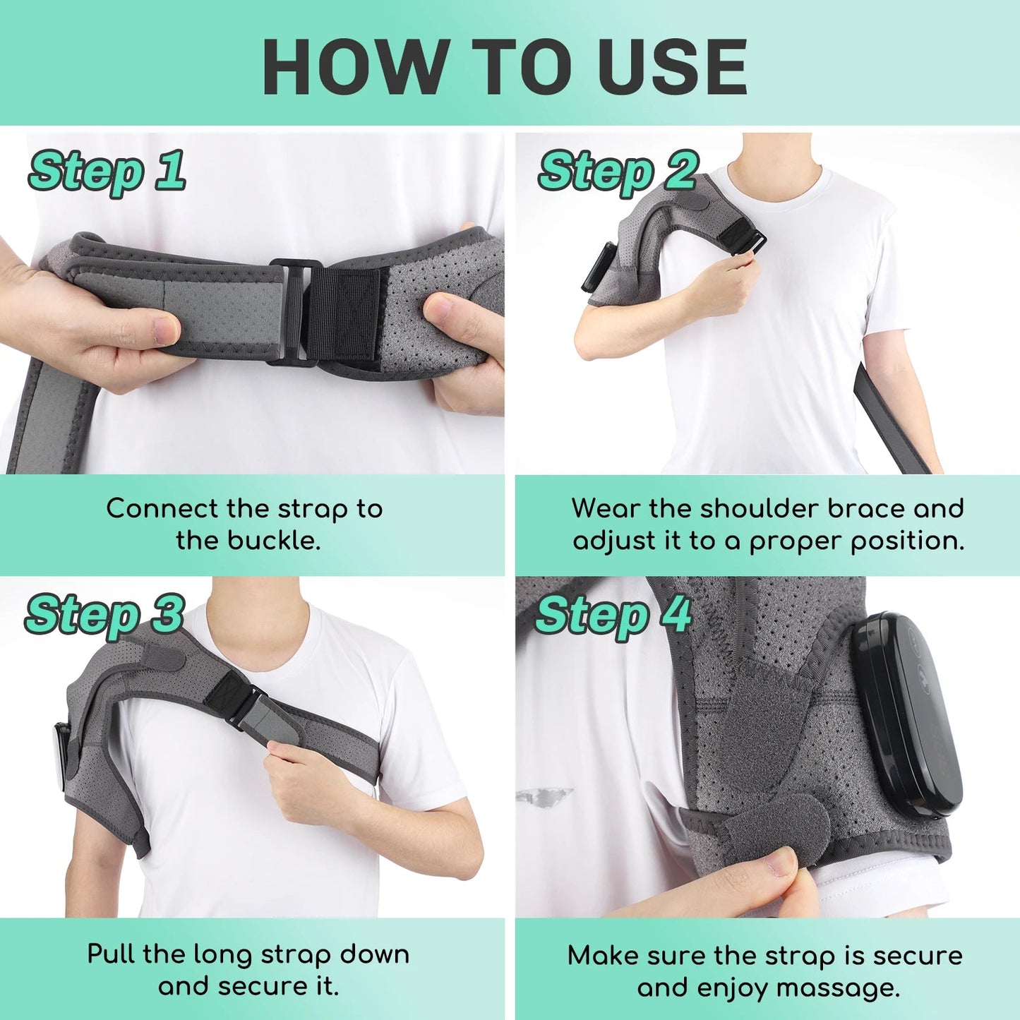 Relaxing Heat and Vibration Shoulder Massager