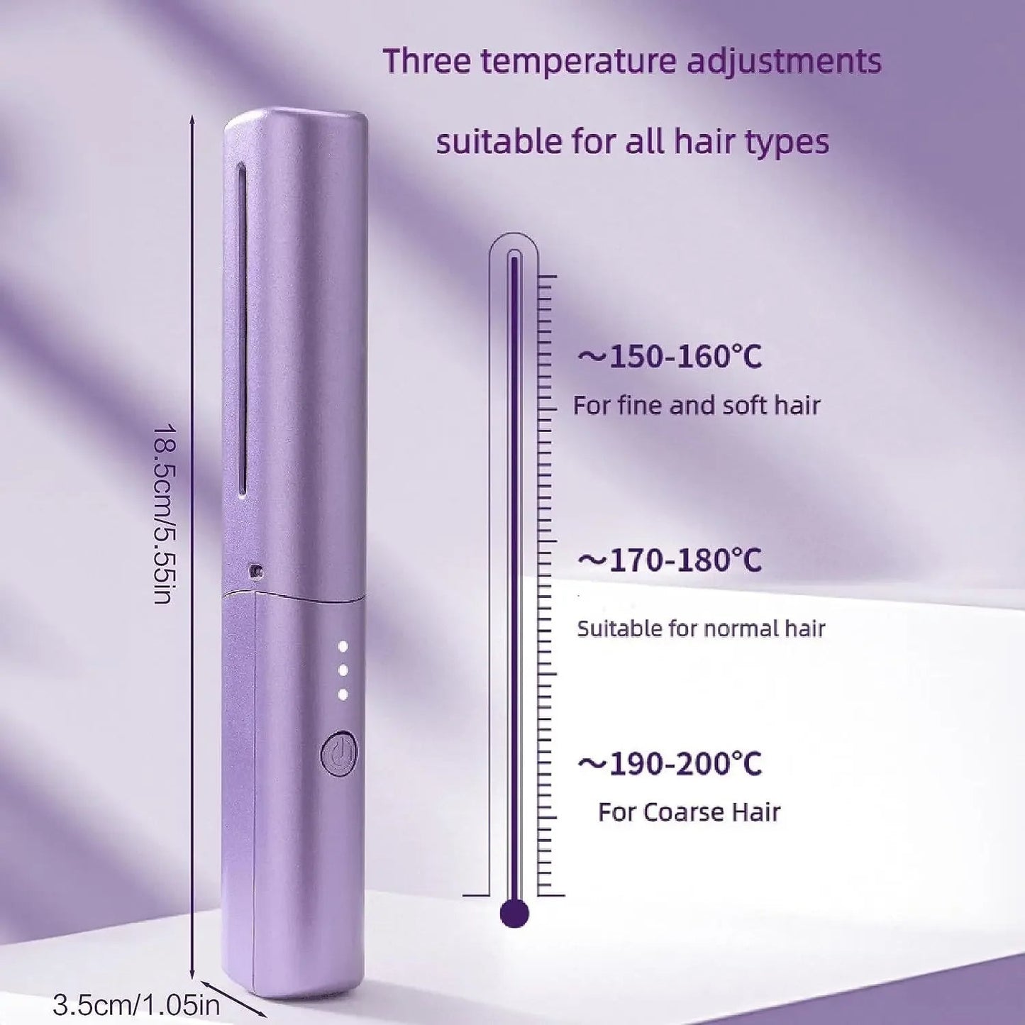 Cordless Heated Hair Straightening Comb