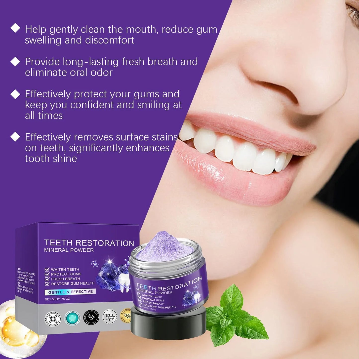Professional Smile Whitening Toothpaste Powder Kit