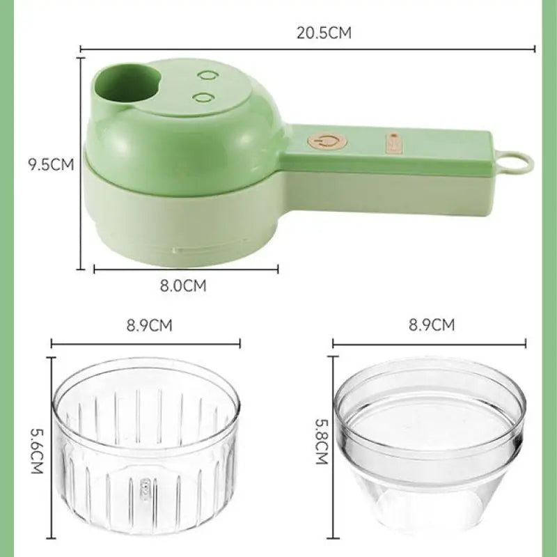 Compact Multi-Function Food Chopper and Slicer