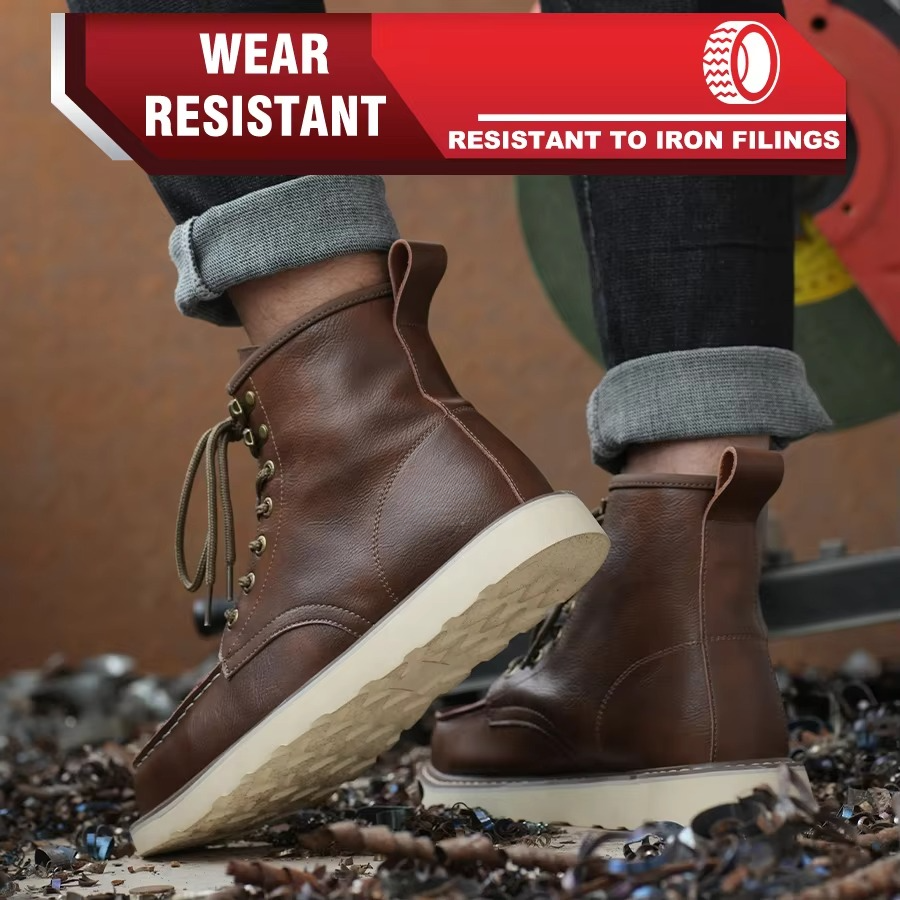 Tough Water Resistant Leather Safety Boots