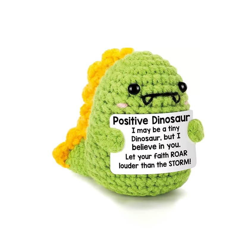Cute Crocheted Hedgehog Toy with Inspirational Gift Card