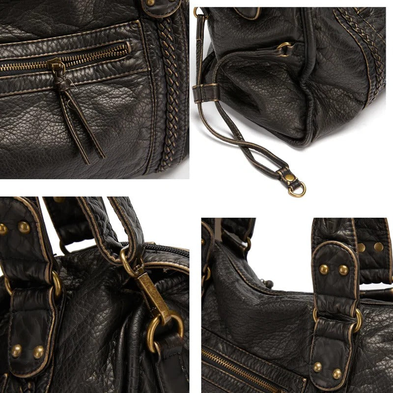Elegant Real Leather Tote Bag