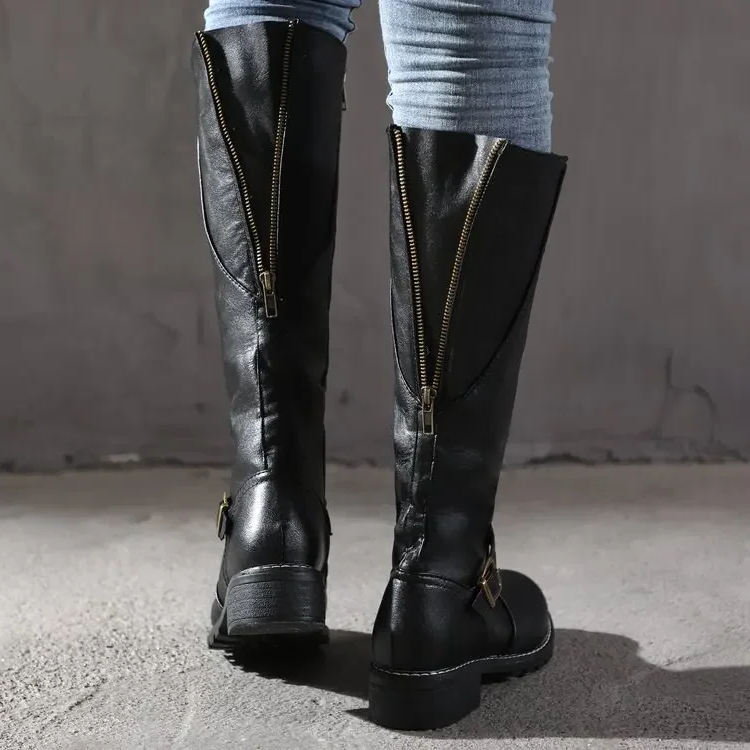 Stylish Women's Leather Ankle Boots