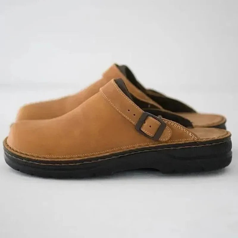 Real Leather Men's Comfort Slippers