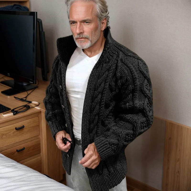 Thick Cable Knit Men's Sweater
