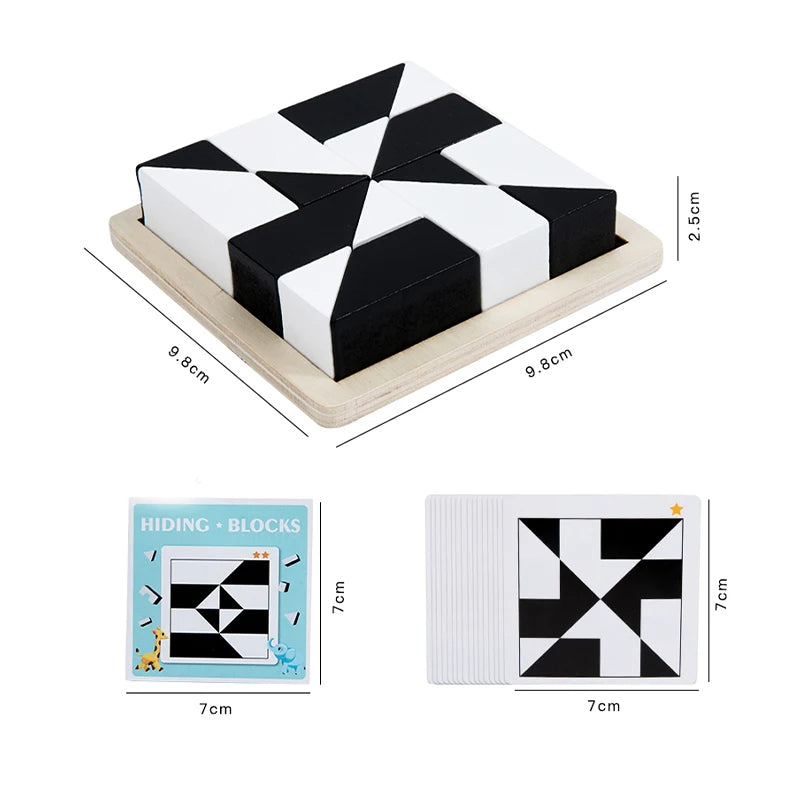 Classic Interlocking Wooden Brain Teaser Blocks