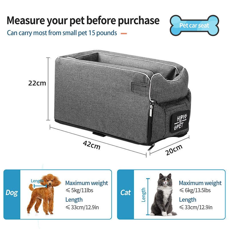 Portable Pet Carrier Car Seat Booster