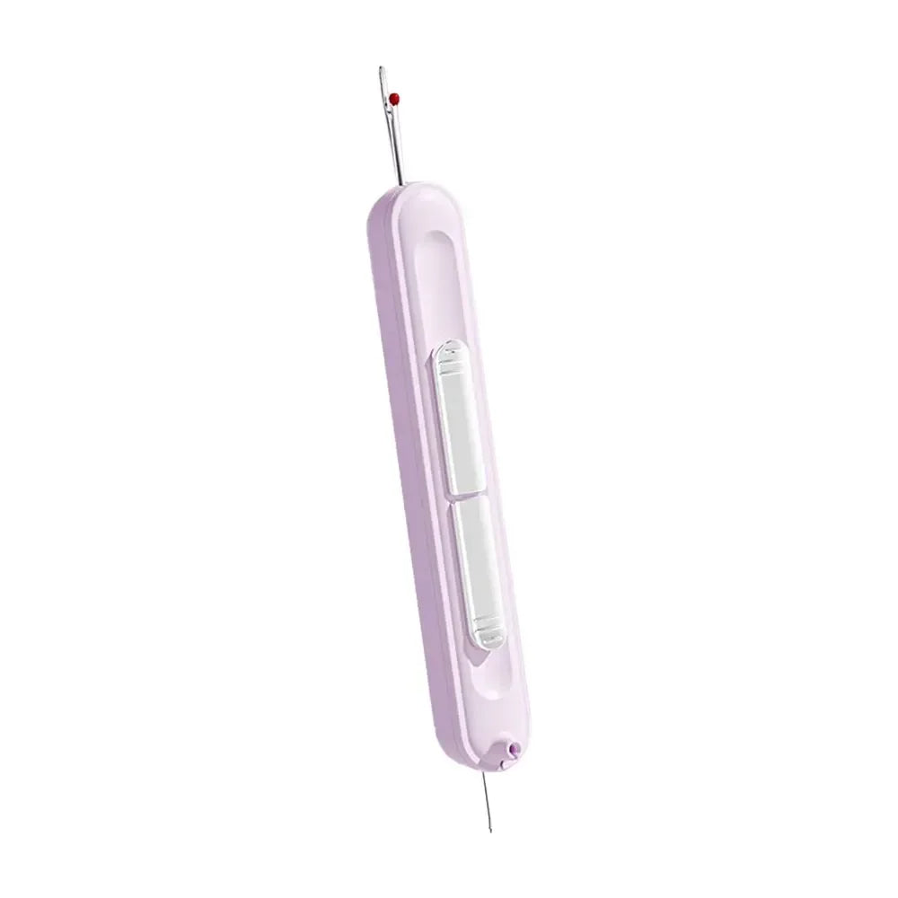 Portable Sewing Needle Threader with Built in Cutter