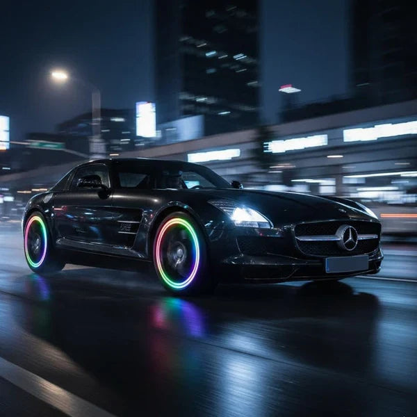 Colorful LED Tire Valve Caps for Bike Wheels