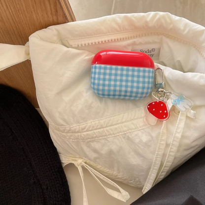 Colorful Plaid Fun Fungi AirPods Cover - Hehif