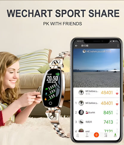 Water Resistant Sports Watch with Heart Rate Tracker for Women