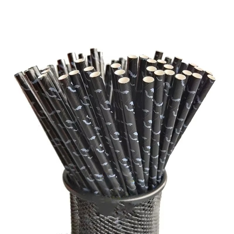 Vibrant Holiday Paper Straws 25ct Disposable Party Straws