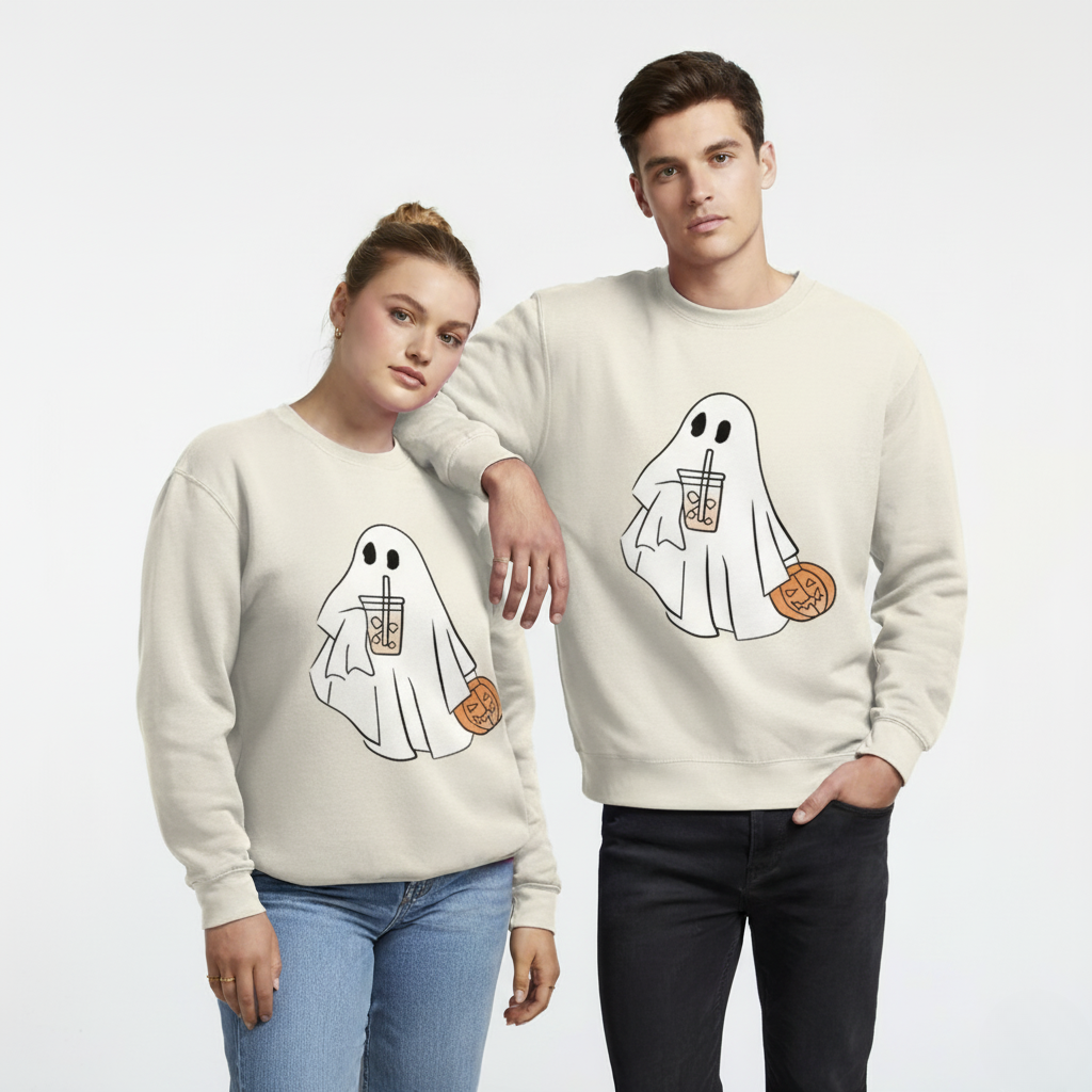Fun Ghost Graphic Casual Sweatshirt