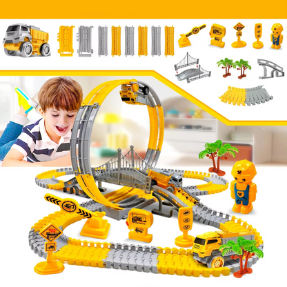 Fun Kids Racing Track Car Playset for Boys