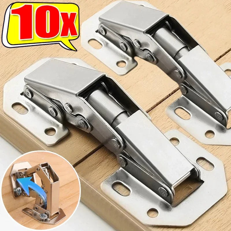 Pack of 10 Strong Cabinet Door Hinges - Hehif