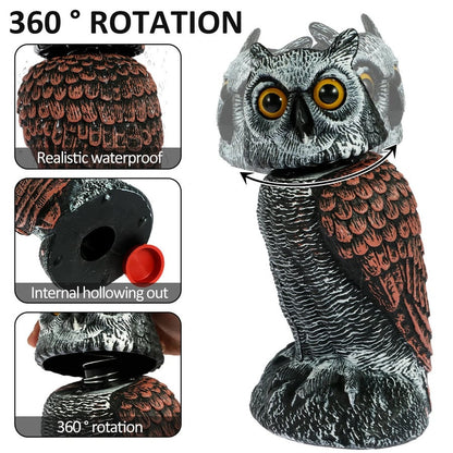 Effective 2-Pack Owl Scarecrow with Spinning Head