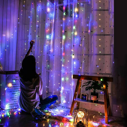 Festive Holiday Fairy Lights Curtain
