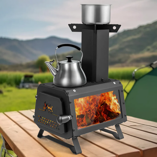 Compact Outdoor Campfire Cooking Wood Stove - Hehif