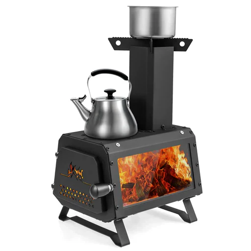 Compact Outdoor Campfire Cooking Wood Stove