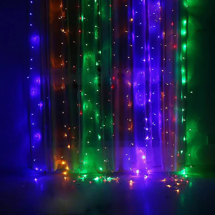 Festive Holiday Fairy Lights Curtain