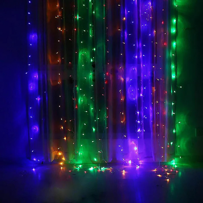 Festive Holiday Fairy Lights Curtain