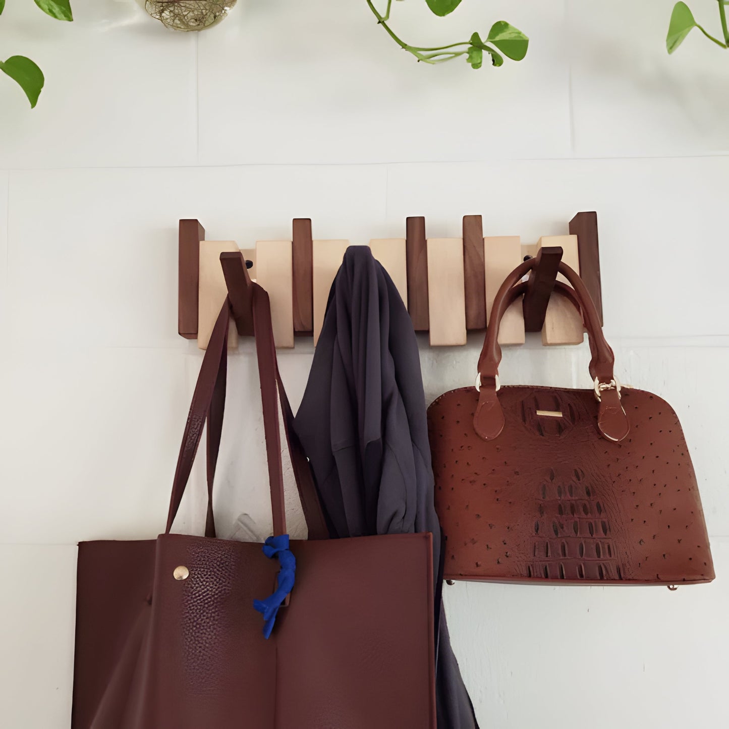 Rustic Wood Entryway Coat Hook