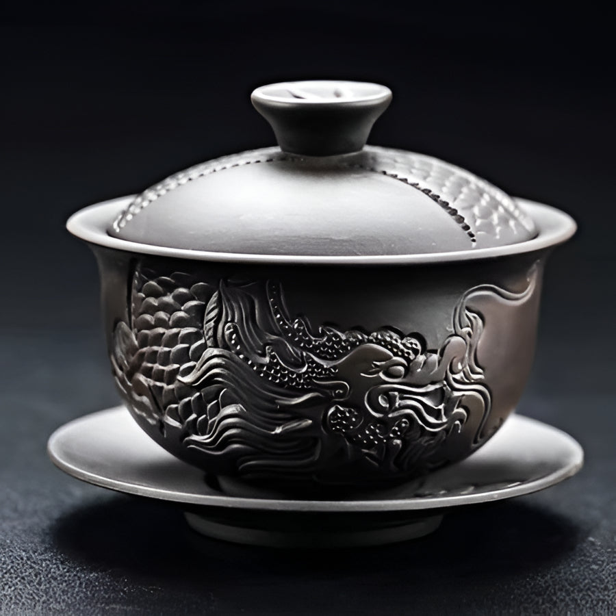 Unique Ceramic Dragon Tea Infuser Teapot Set