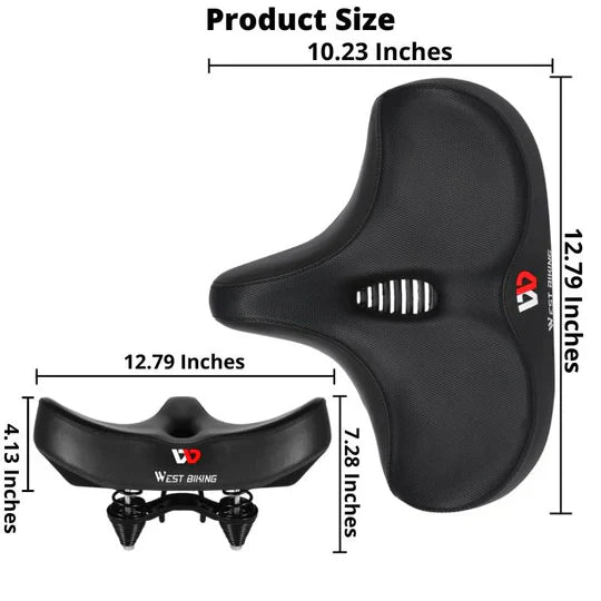 Plush Padded Bike Seat with Durable Water Resistant Cover