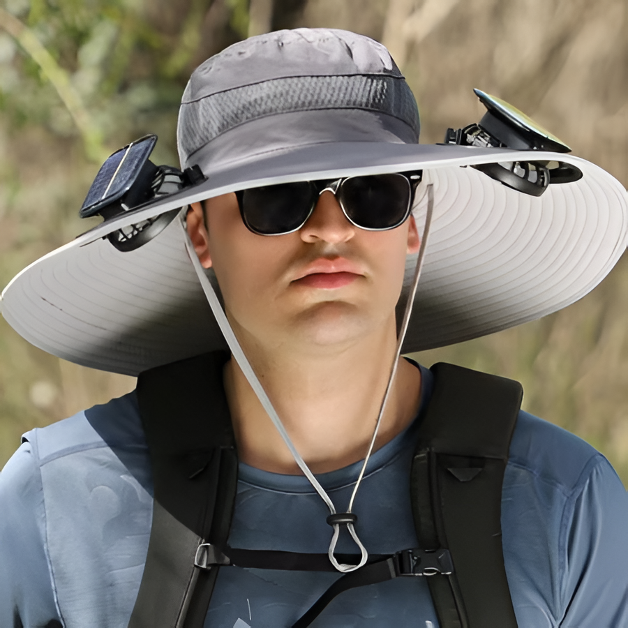 Waterproof Solar LED Wide Brim Sun Hat