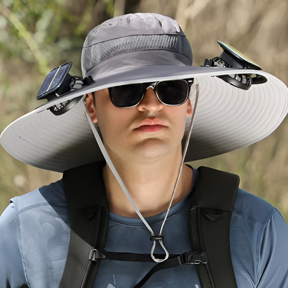 Waterproof Solar LED Wide Brim Sun Hat