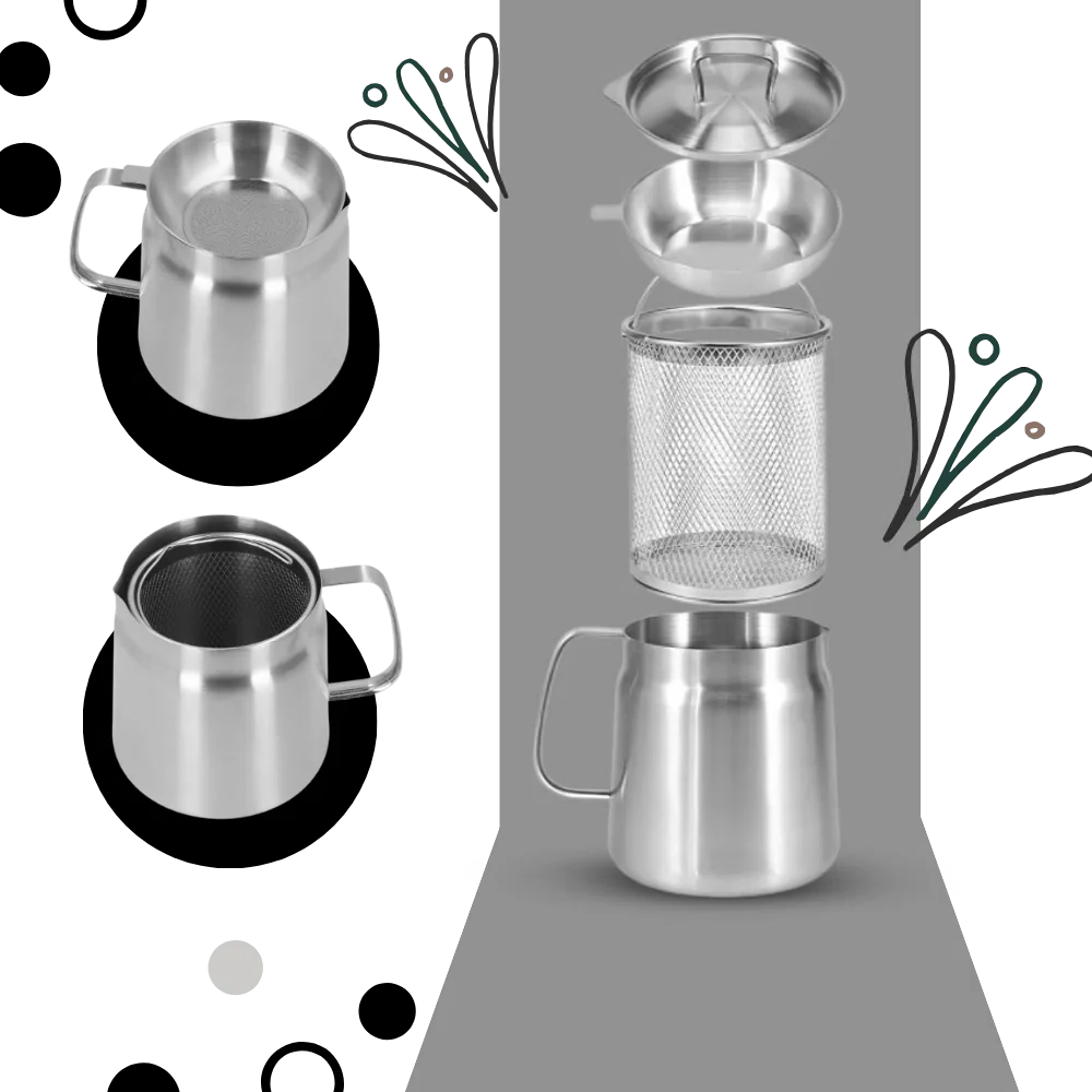 Large Double Layer Stainless Steel Fryer Pot