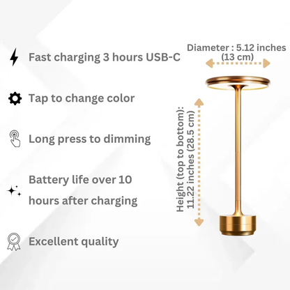 Portable LED Desk Lamp - Adjustable Rechargeable Table Light