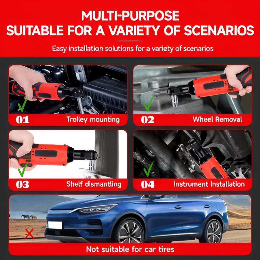 Compact Cordless Angle Impact Wrench Tool Set