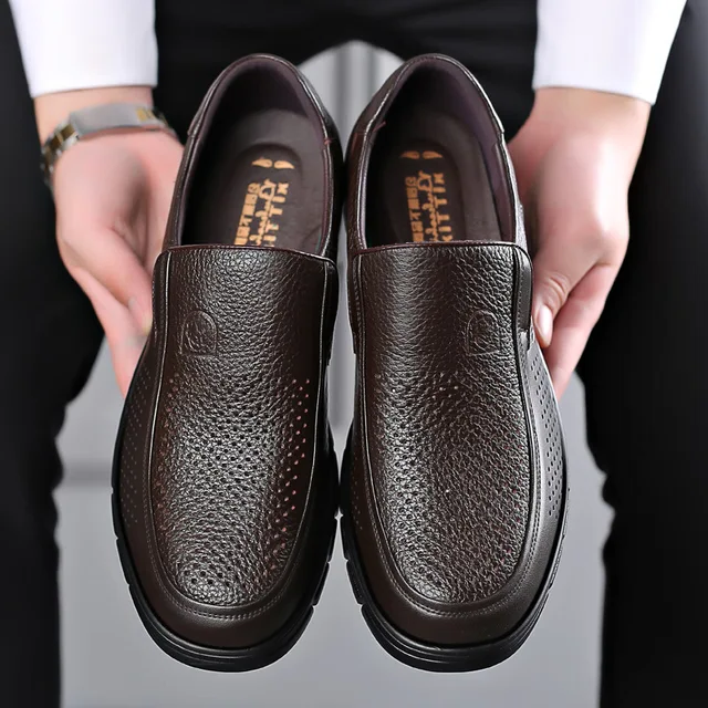 Authentic Leather Mens Comfort Shoes